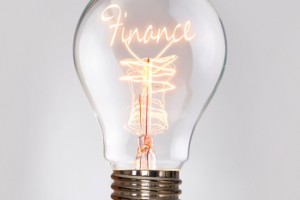 light bulb with finance