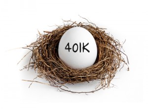 egg with 401k written on it in a nest